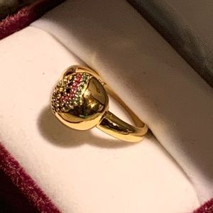 🤩FINE 14K GOLD FILLED MULTI-GEM COCKTAIL RING🤩👌